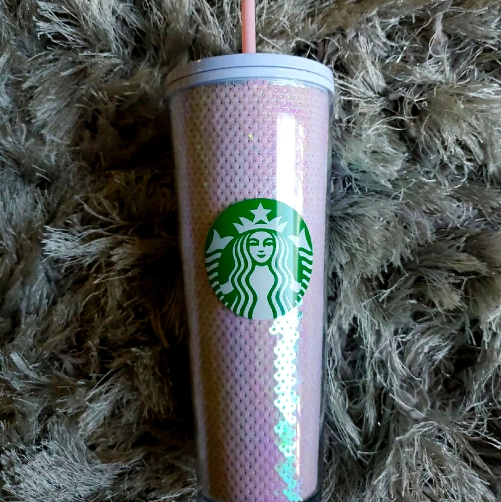 Starbucks Sequin Tumbler White